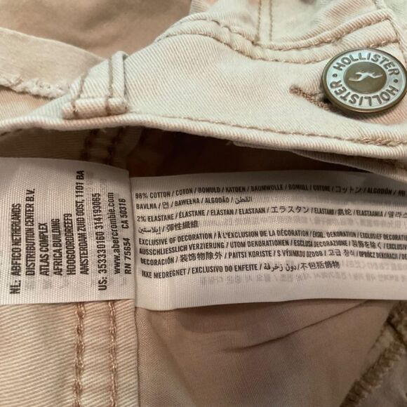 Hollister low rise light beige denim cutoff shorts size 1/W25 - Picture 5 of 5